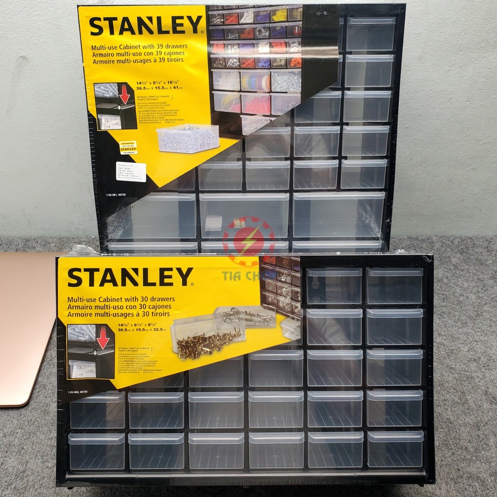 Tủ linh kiện 30 ngăn Stanley 1-93-980 hộp đồ nghề tủ locker mini chứa đựng dụng cụ linh kiện điện tử, phụ kiện, cơ khí