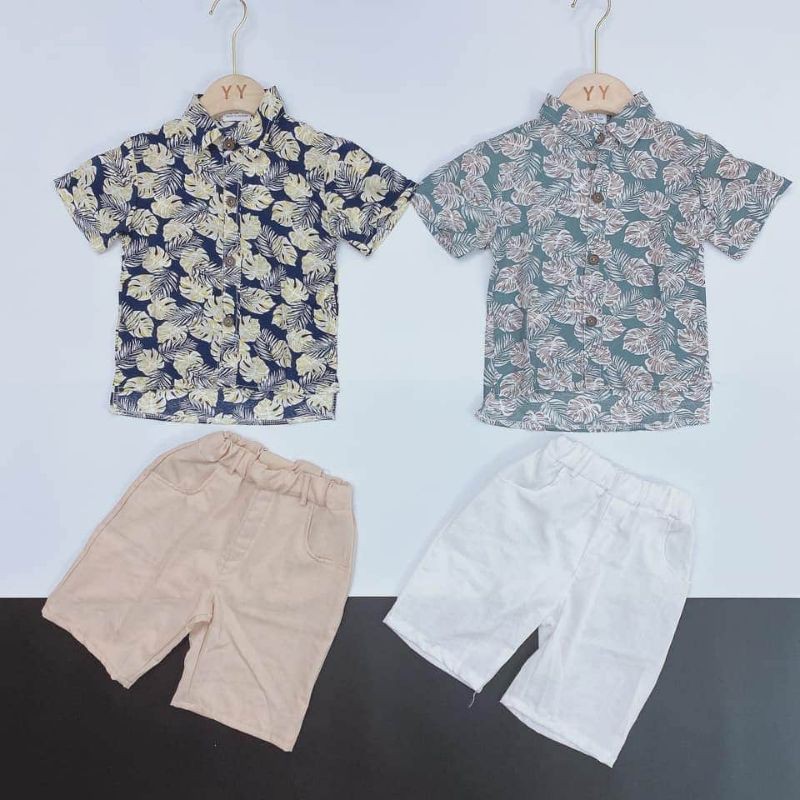 combo 2 bộ bé trai đi biển