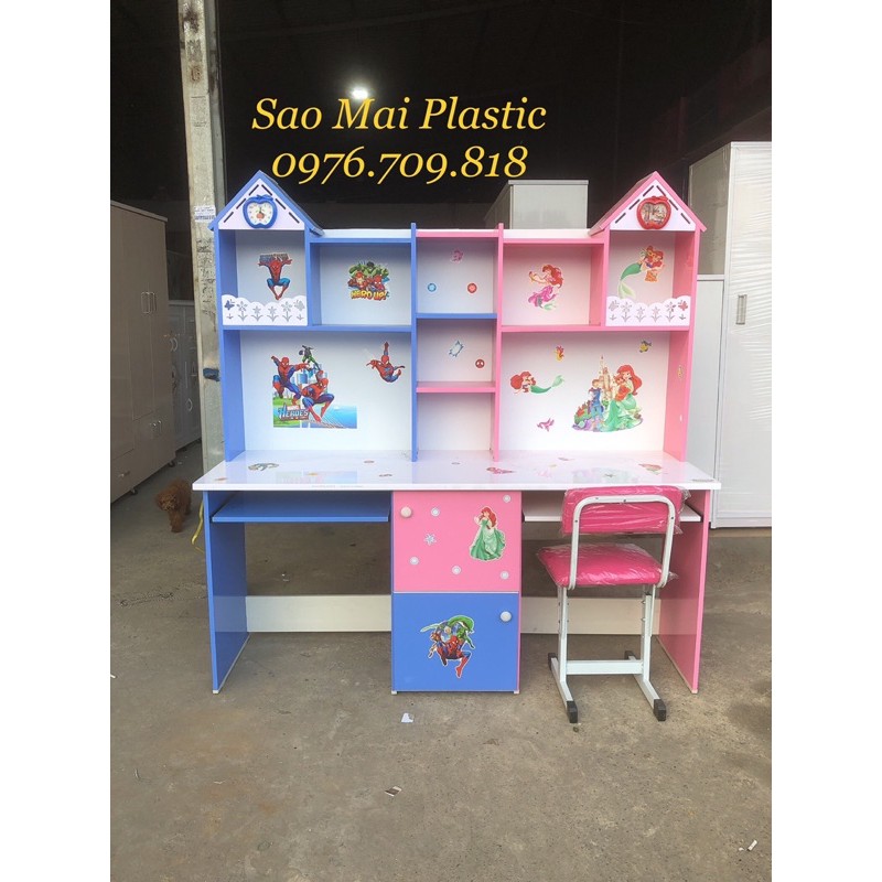 Bàn học đôi cho 2 bé ngồi | BigBuy360 - bigbuy360.vn