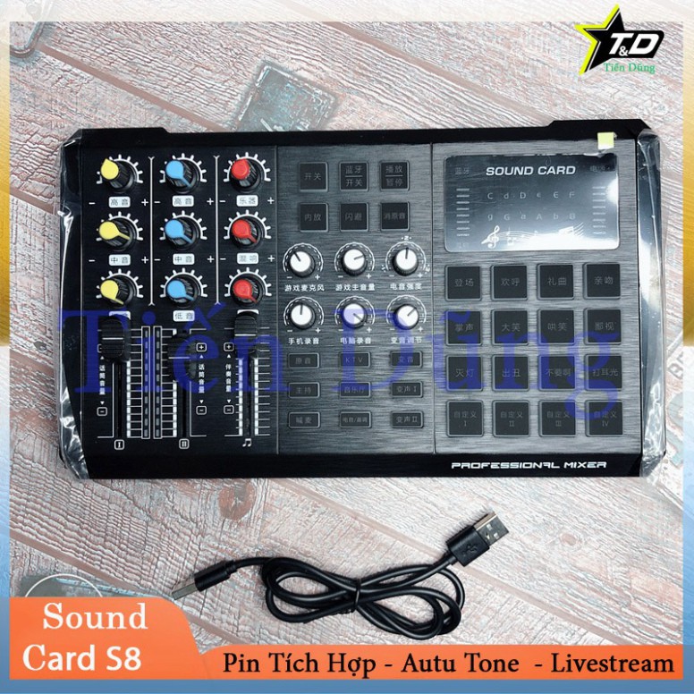 SOUND CARD S8 HÁT KARAOKE LIVE STREAM THU ÂM THẾ HỆ MỚI KẾT NỐI BLUETOOTH ,AUTO TUNE ♥️♥️