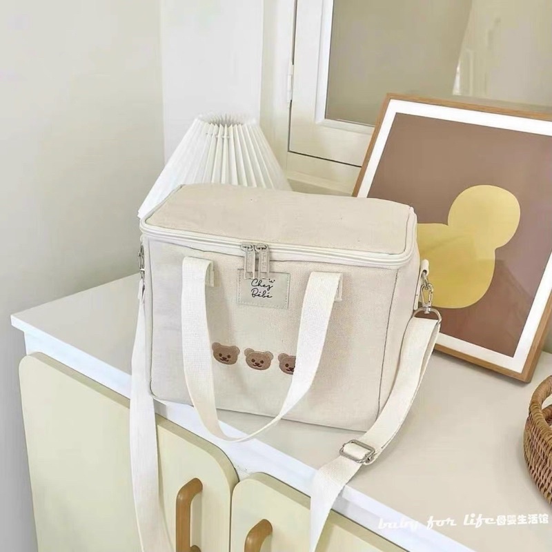 Túi bỉm sữa dạng hộp style Hàn Quốc