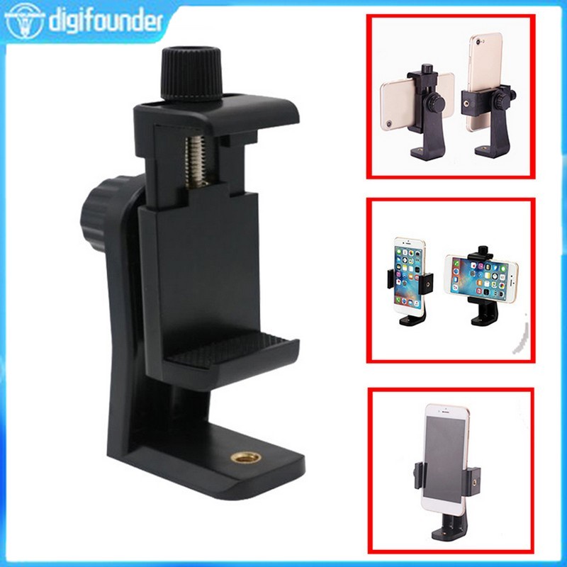 Giá kẹp điện thoại di động có thể gắn đế ba chân xoay 360 độ