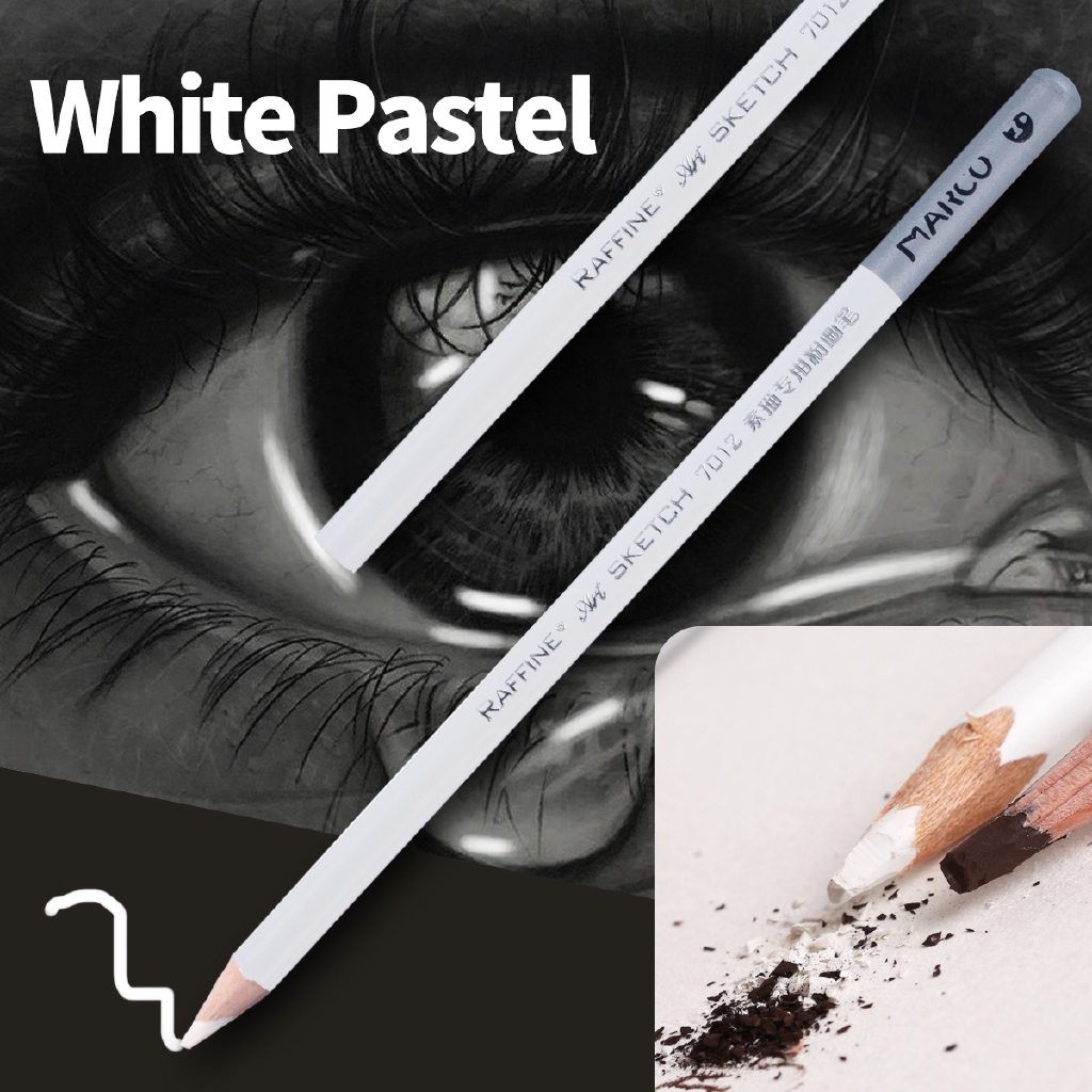Bút chì than trắng đặc biệt dùng đánh bóng vẽ phác họa chất lượng cao