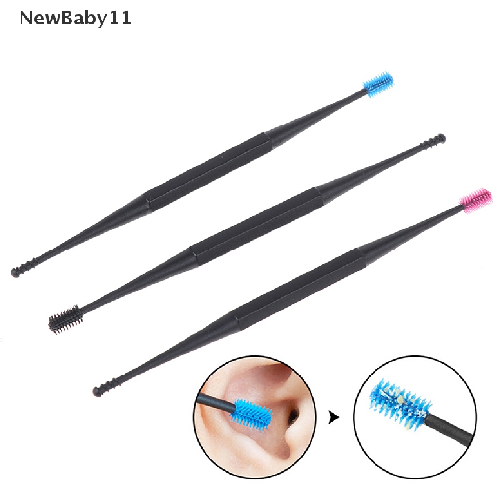 Dụng Cụ Lấy Ráy Tai Hai Mặt Bằng Silicon Mềm Dạng Xoắn Ốc