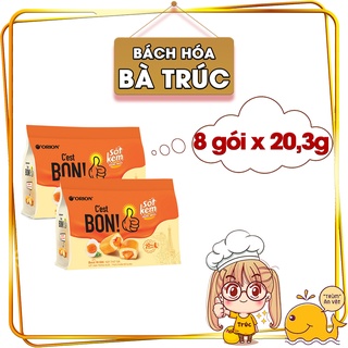 Bánh ăn sáng sợi thịt gà C'est bon sốt kem trứng Lava Orion túi 8 cái