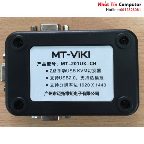 Bộ chuyển mạch  KVM Switch 2Port USB MT-201UK chính hãng