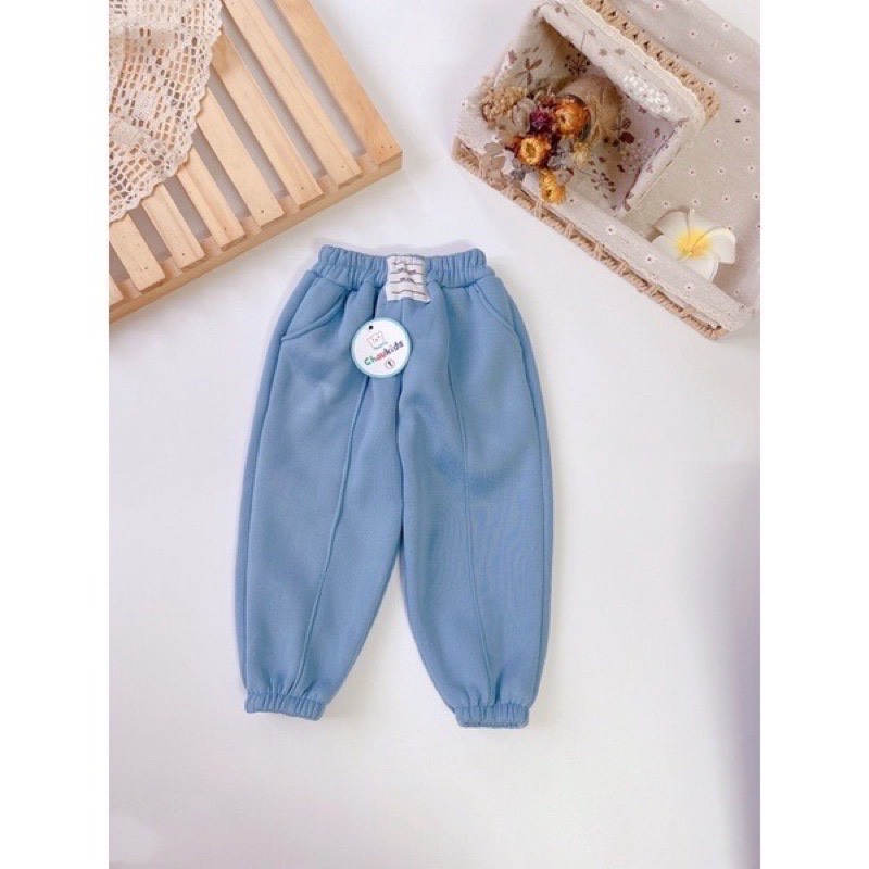 Quần Nỉ Bông Jogger gân dọc - Quần Bo Chun Ống Sành Điệu Quan012