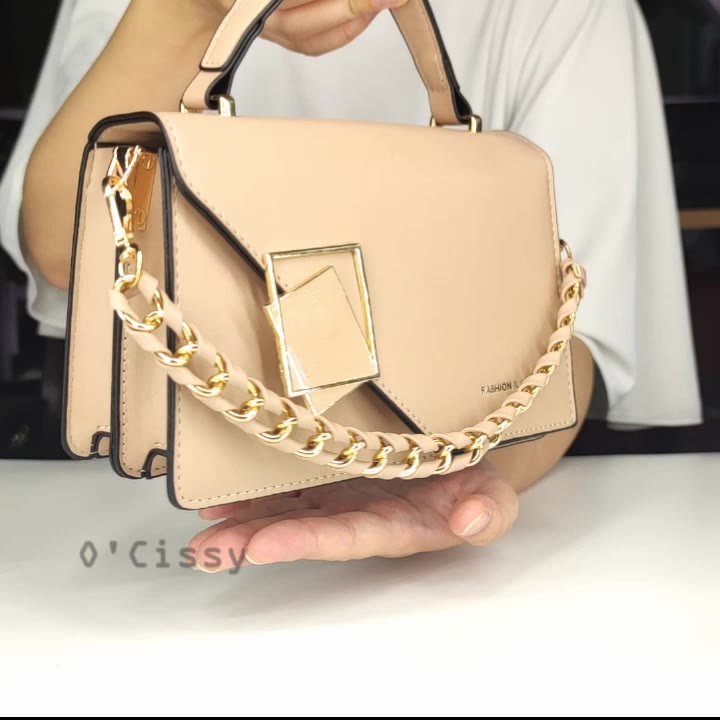 Túi xách nữ đeo chéo dáng vuông hai ngăn phong hàn quốc thời trang da dây xích thiết kế độc đáo giá rẻ đẹp đi chơi | BigBuy360 - bigbuy360.vn