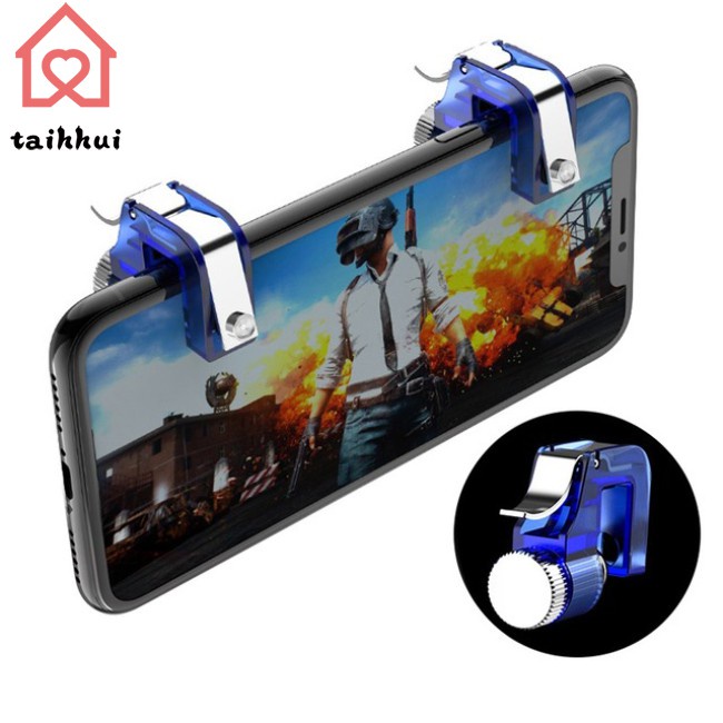 TAIHUI Metal Smart Phone Mobile Gaming Trigger for PUBG Mobile Gamepad Fire Button Aim Key L1 R1 Shooter PUBG Controller