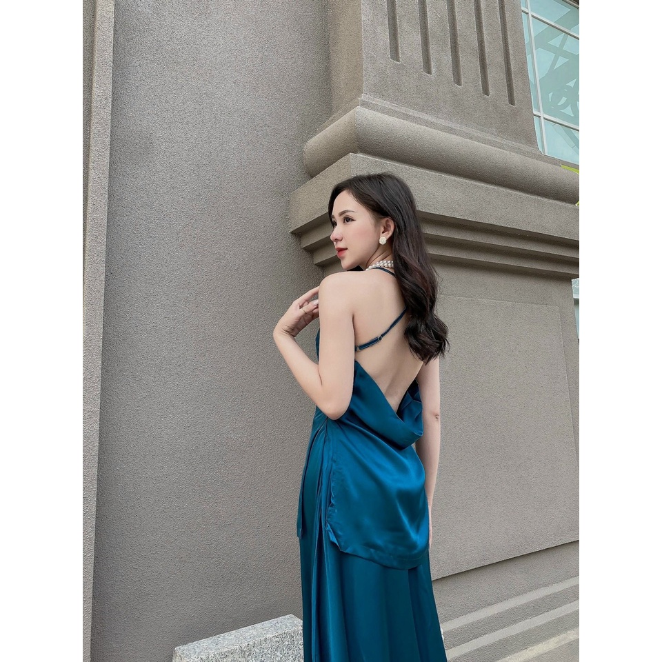 [Freeship] Đầm maxi đi biển Phi Satin Có Sẵn