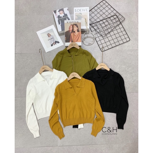 ÁO LEN THỎ CỔ BẺ DÀI TAY PHONG CÁCH HÀN QUỐC MS16245 | BigBuy360 - bigbuy360.vn