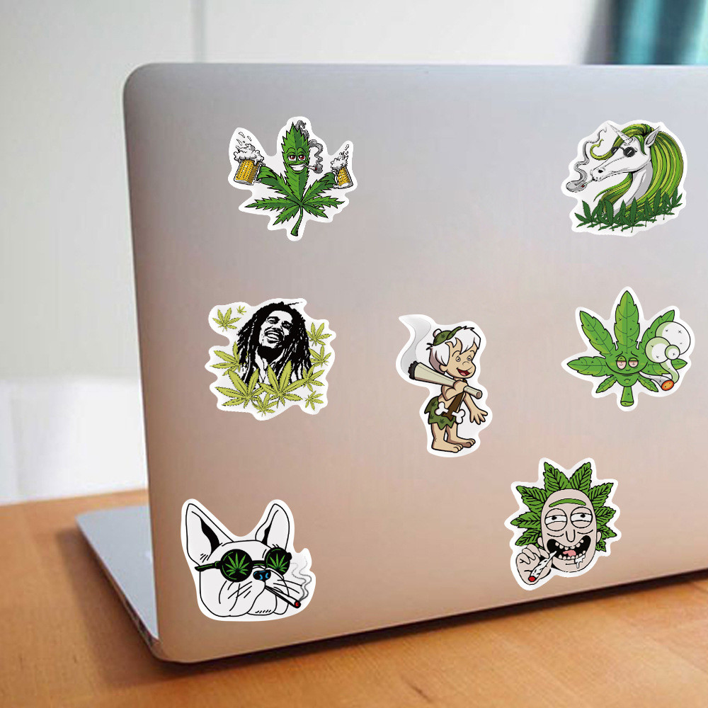 【sweet】50Pcs students cartoon cute Plants Graffiti Waterproof Removable Stickers for Notebook computer Sticker Decals