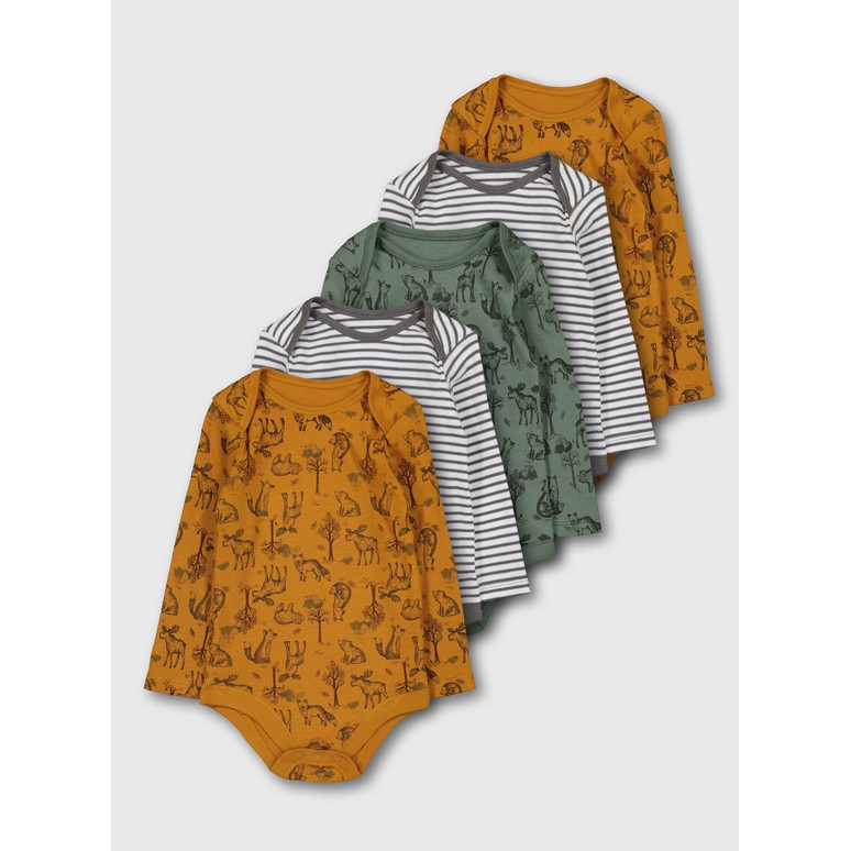 Set 5 bodysuit con thú cho bé trai của hãng TU CLOTHING