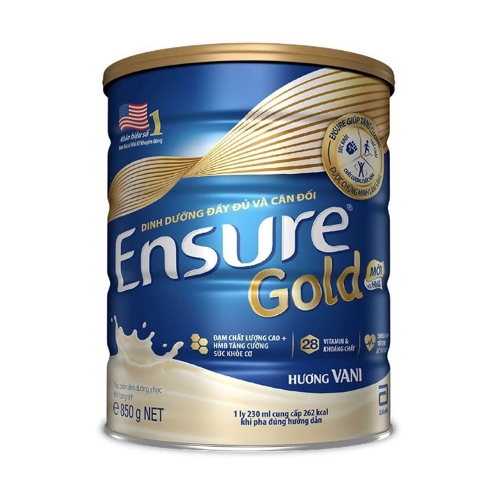 Sữa Bột Abbott ENSURE GOLD hương VANI 850g