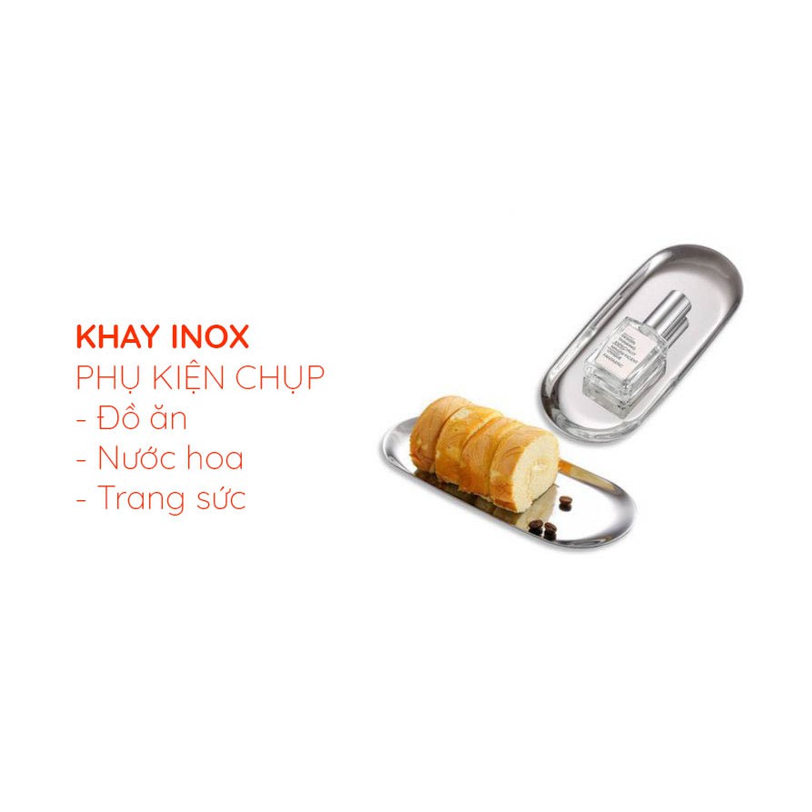 Khay inox trang trí chụp trang sức – Phụ kiện chụp ảnh