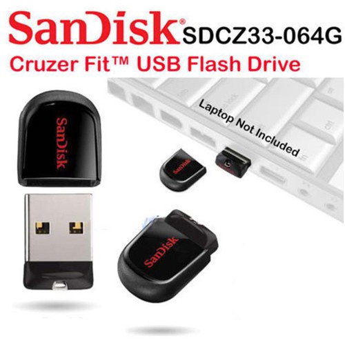 USB 2.0 SANDISK 4Gb, 8Gb,16Gb,32Gb Cruzer Fit mini - Bảo Hành 1 Năm Chính Hãng