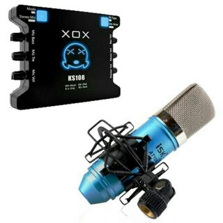 COMBO MICRO THU ÂM ISK AT100 VÀ SOUND CARD XOX K108 DÀNH CHO ĐIỆN THOẠI