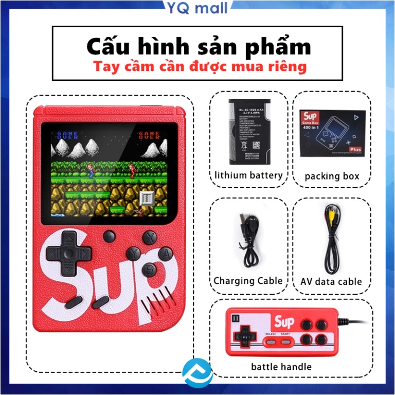 Máy Chơi Game Sup 400 Trò Chơi Phong Cách Retro Kèm Tay Cầm Chơi Game Cho 2 Người
