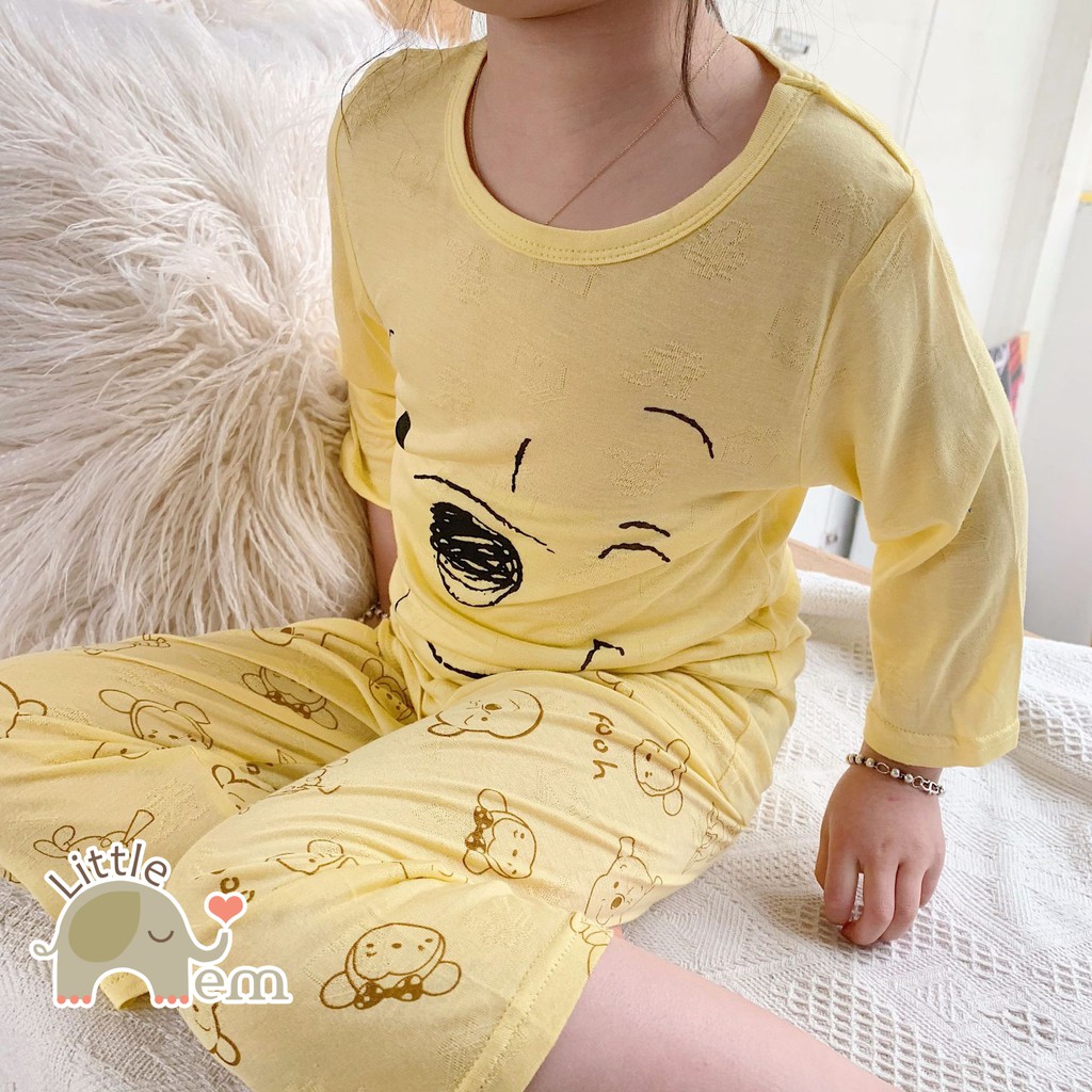 Bộ đồ bé trai/ bé gái Cotton xuất Nhật lửng _ Color