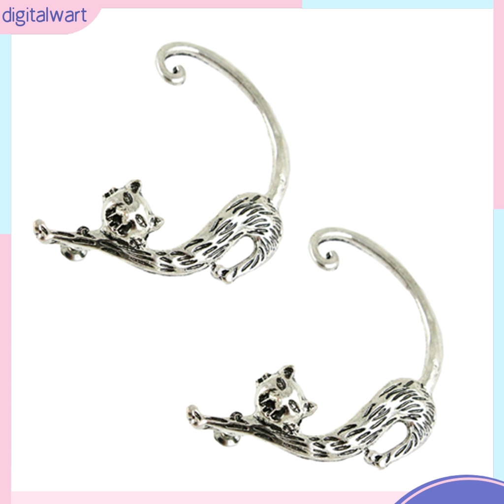 Cặp bông tai đeo vành hình mèo độc đáo cho nữ