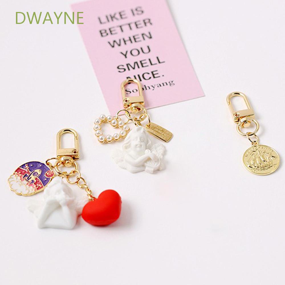 Móc Chìa Khóa Hình Trái Tim / Ngôi Sao / Chữ Love Đính Ngọc Trai Phong Cách Hàn Quốc Thời Trang Cho Nữ Màu Sắc