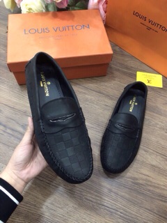 Giày da thật LV day buộc