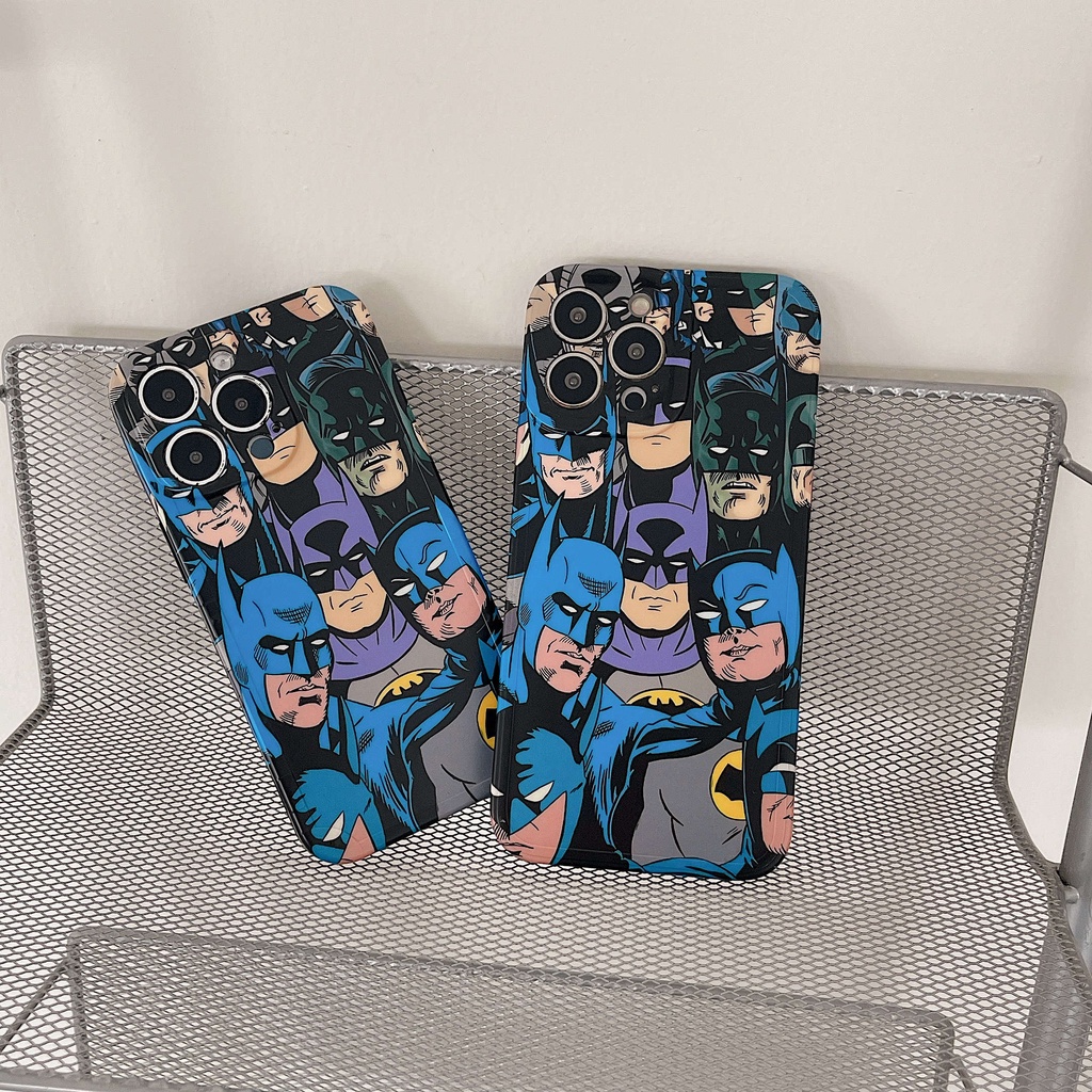 Ốp Điện Thoại Họa Tiết Marvel Batman Cho iPhone13Pro iP12Pro XS iPhone11 12Promax 13Promax 11 12 13 7P