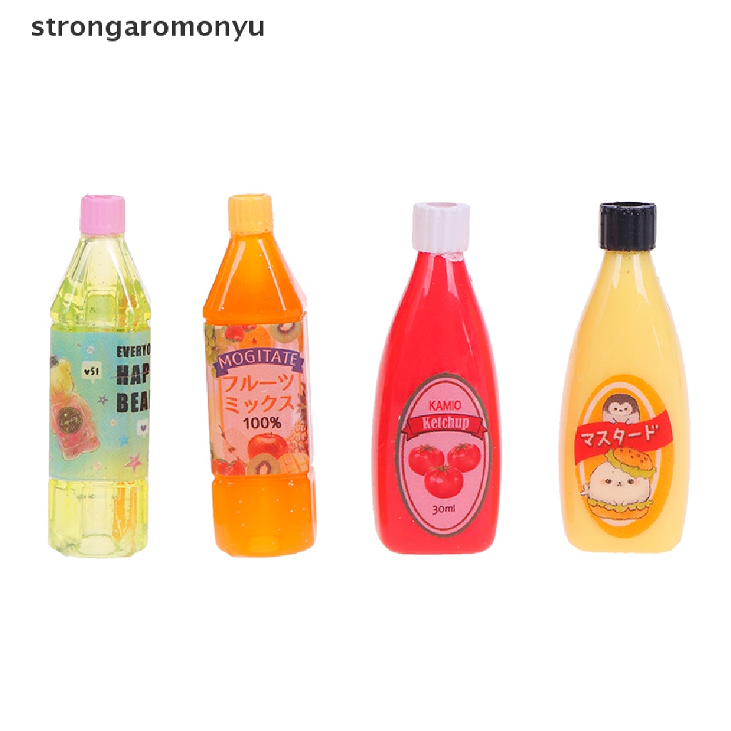 Set 3 Chai Nước Sốt / Sô Cô La Tỉ Lệ 1: 12 Dùng Trang Trí Nhà Búp Bê