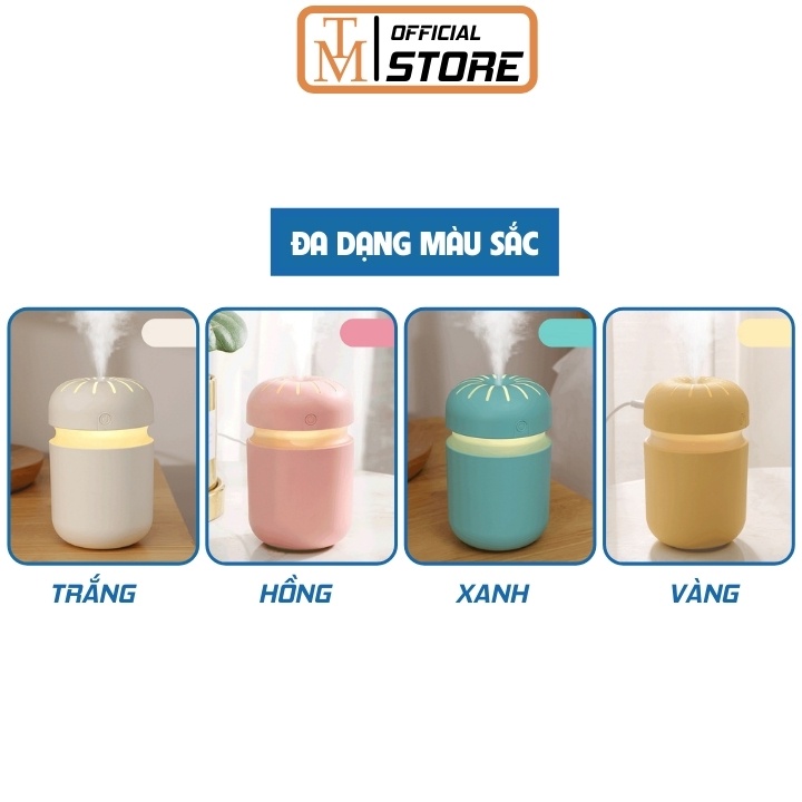 Máy phun sương khuếch tán tinh dầu hình nấu decor làm đèn ngủ LED nhiều màu - Máy xông tinh dầu MX5