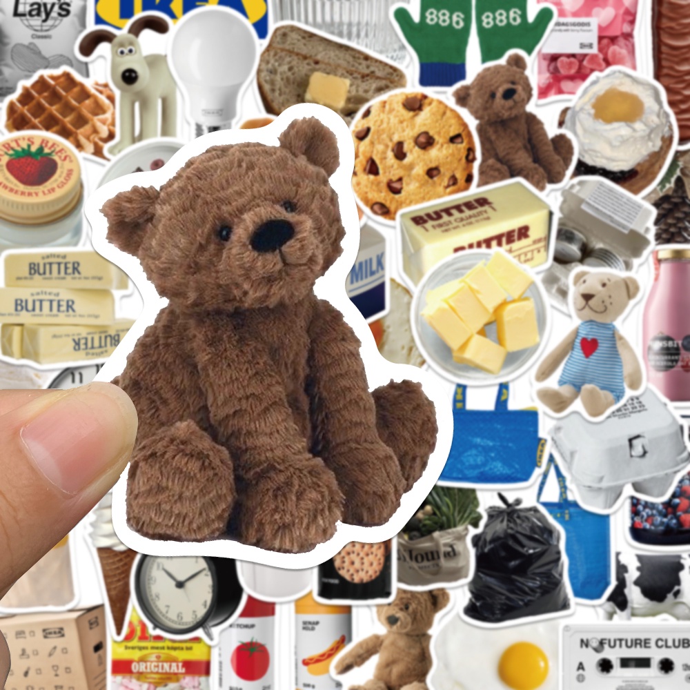 IKEA Bộ 50 Miếng Dán Trang Trí Cho Điện Thoại ipad Chống Thấm Nước Kiểu retro