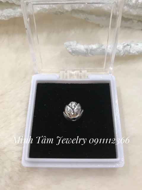 Charm nụ hoa sen bạc S925-Minh Tâm Jewelry