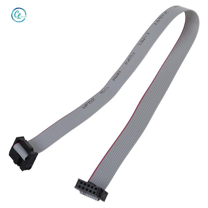  30cm Long Dual IDC FC-10P Connector JTAG Download FFC Cable Wire