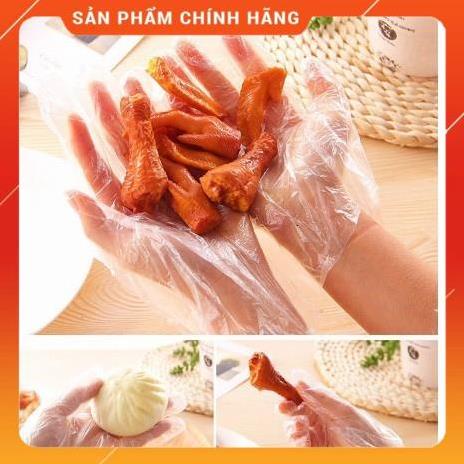 Hộp 200 Găng Tay Nilon Chế Biến Thực Phẩm Dùng 1 Lần