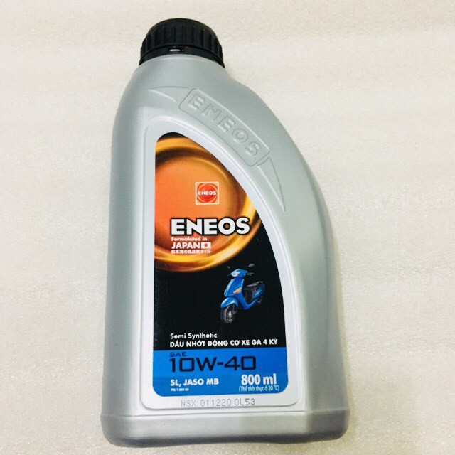 Dầu nhớt bán tổng hợp xe ga ENEOS SL/MB 10W-40 800ML