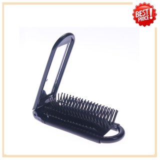 Lược chải tóc gập gọn tích hợp gương tiện dụng