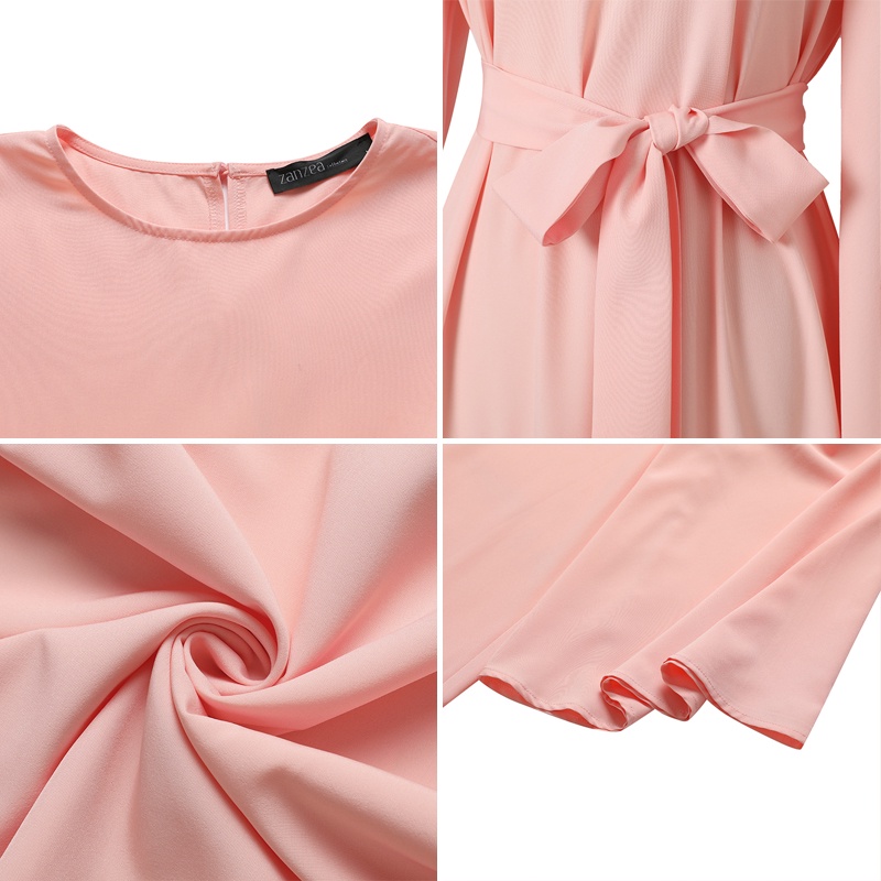 Đầm maxi ZANZEA tay cánh dơi cổ tròn dành cho nữ