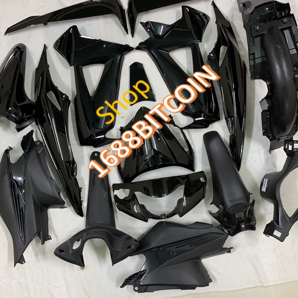 Dàn áo xe Wave RSX -Full vỏ nhựa xe Wave RSX 100 siêu nhân đời 2008 đến 2009 -rsx màu ĐEN