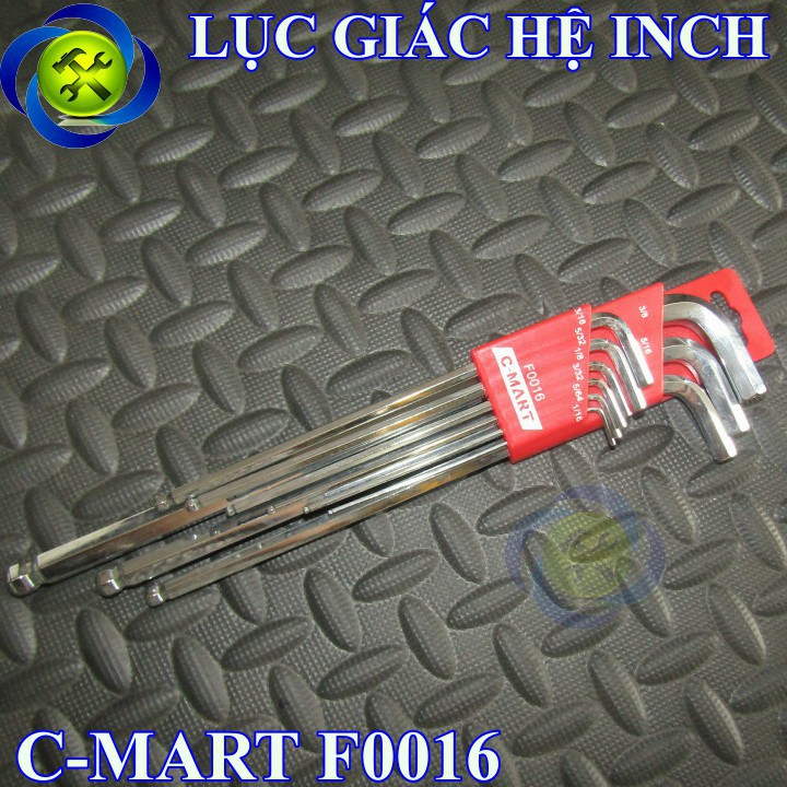 Bộ lục giác dài hệ inh C-mart F00016-INCH 9 cây