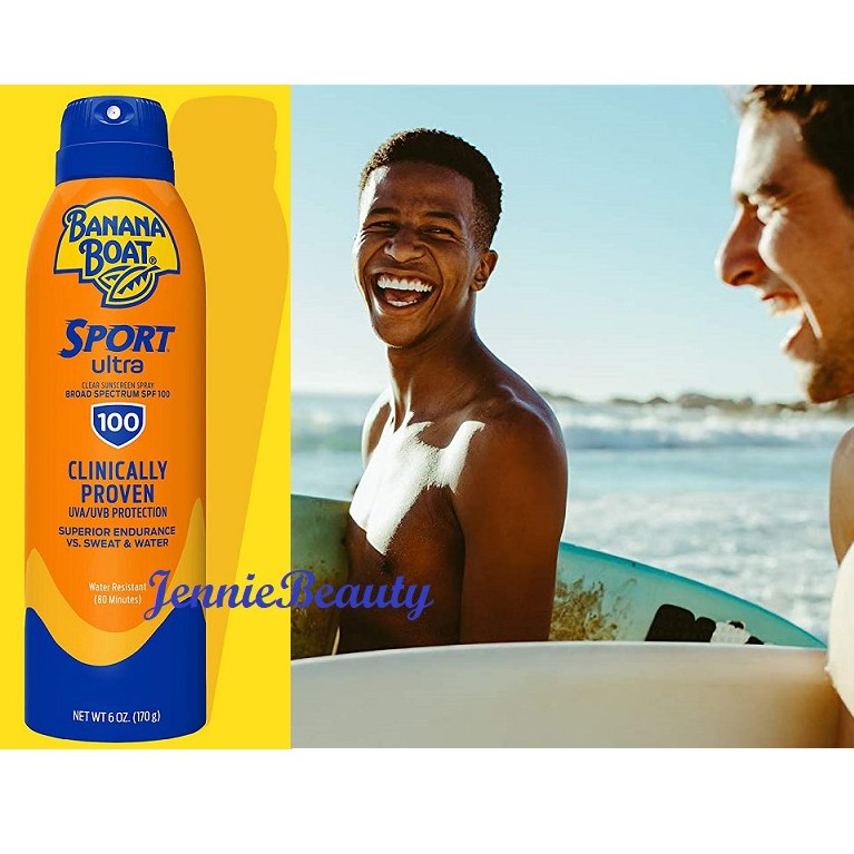 [New/Hàng USA] Xịt chống nắng Banana Boat Sport Sunscreen SPF100 (170g) _chuyên dùng cho thể thao hoạt động ngoài trời