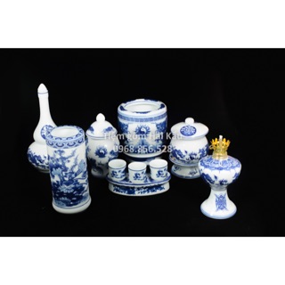 Set đồ sứ cao cấp thờ cúng tâm linh ban thờ loại nhỏ