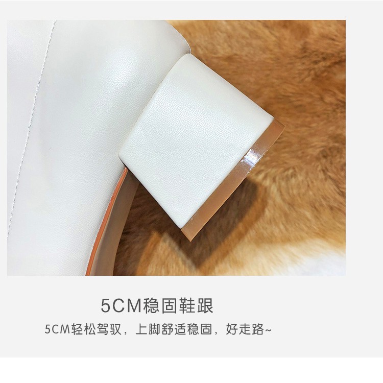 FULLBOX BOOT Bốt chui chân mũi vuông 5p da mềm siêu êm
