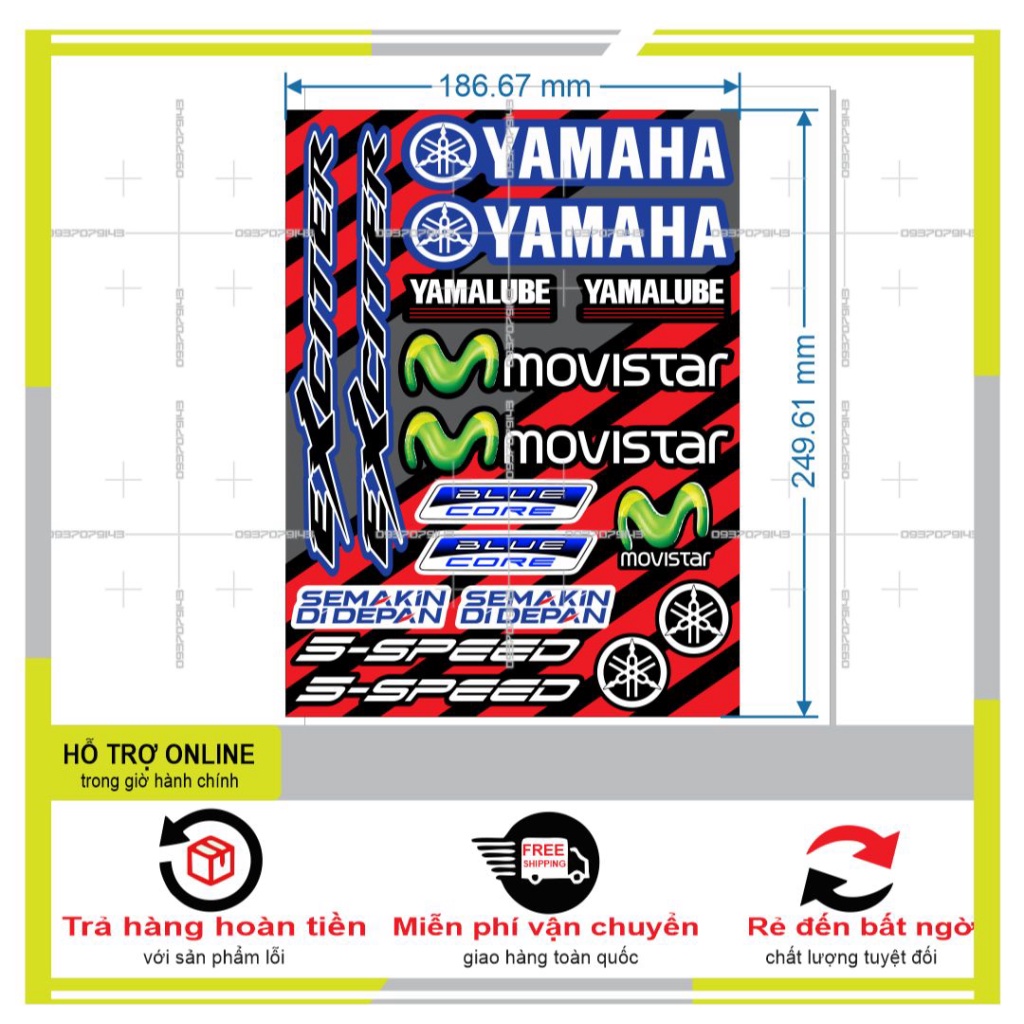 LOGO STICKER DÁN XE MÁY M75 - DUNG DECAL