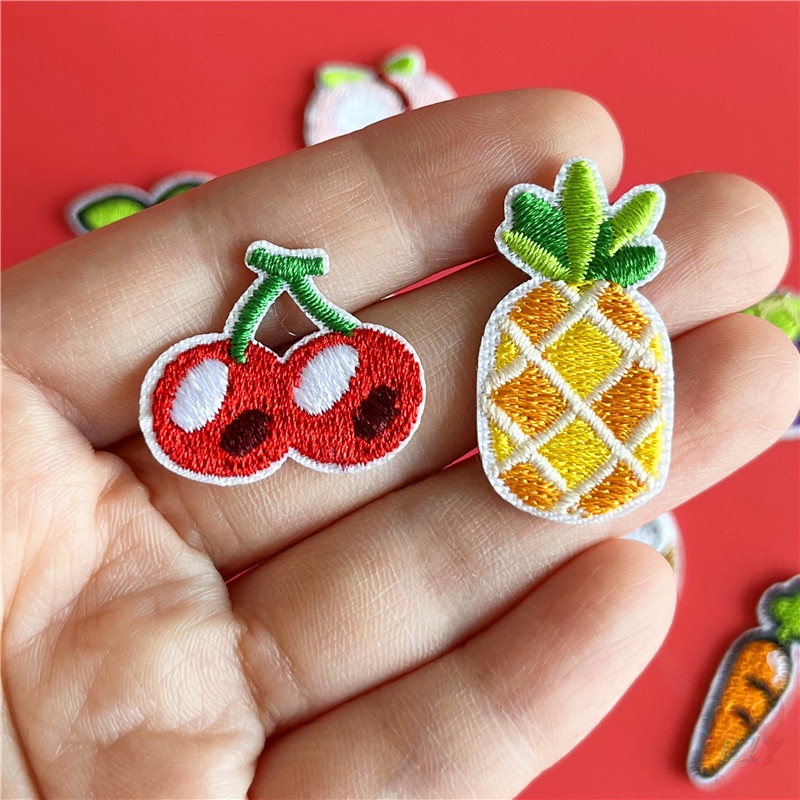 ☸ Mini Fruits - Miếng Dán Tự Dính Hình Cherry / Dưa Hấu / Dừa / Dứa ☸ 1 Miếng Dán Ủi Quần Áo Hình Chim Hồng Hạc