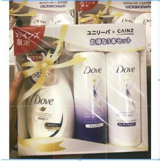 Bộ dầu gội Dove set 3 Nhật Bản (gội + xả + sữa tắm