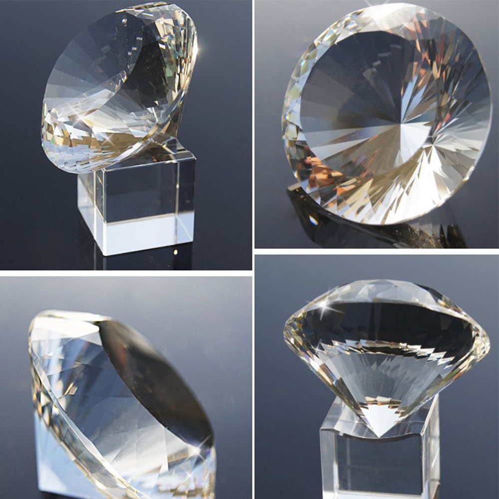 Viên kim cương giả trong suốt 40mm trang trí trong nhà chất lượng cao