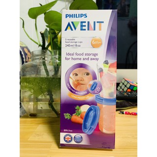 Hộp 5 cốc trữ sữa avent 240ml