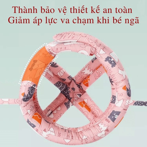 Mũ bảo hiểm bảo vệ đầu cho bé tập đi có tai điều chỉnh kích thước BabyDreams