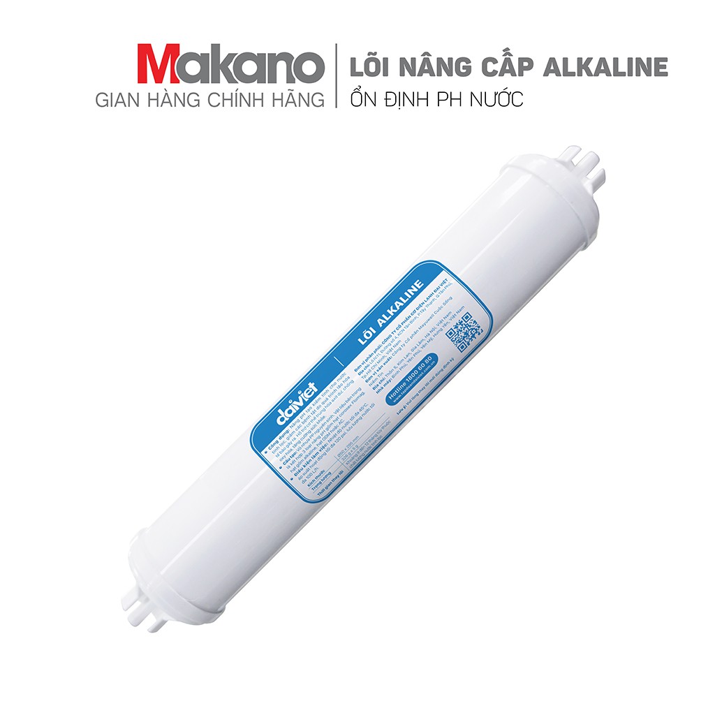 Lõi lọc nâng cấp Alkaline Đại Việt - Ổn định pH, trung hòa axit, chống oxi hóa - Dùng cho máy lọc nước Daikiosan, Makano