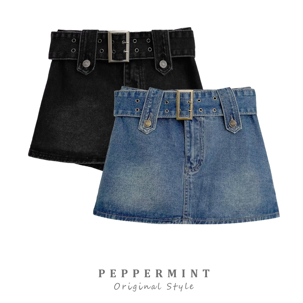 Quần Culottes Denim Ngắn Kiểu Mới 50437 Có Thắt Lưng