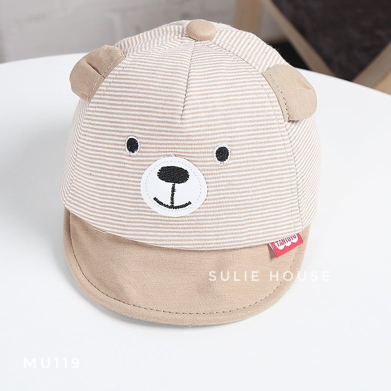 Mũ lưỡi trai mềm gấu kẻ - MU119